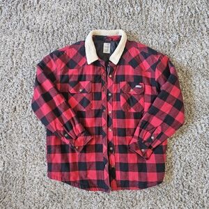 Dickies Red and Black Plaid Shirt Jacket